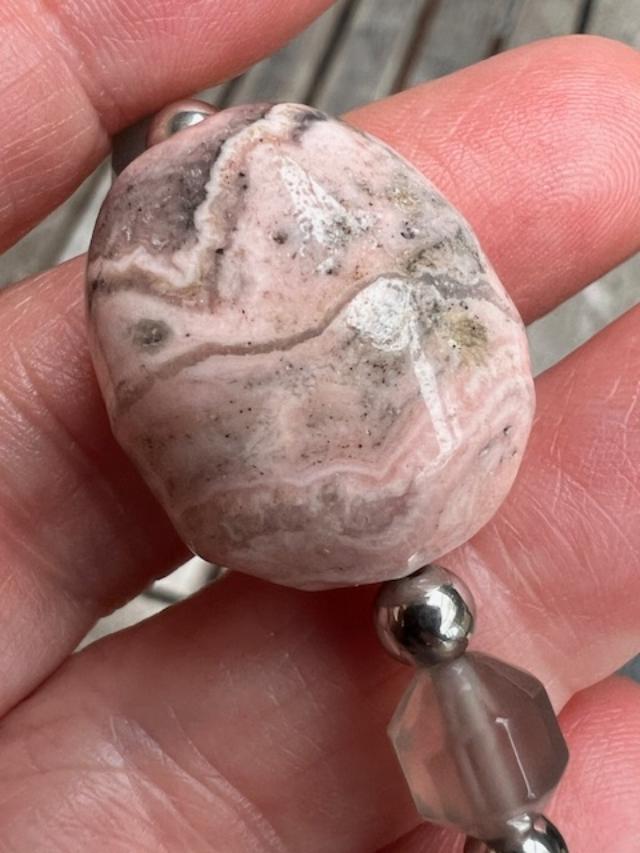 Bracelet - Rhodochrosite, Jasper and Onyx