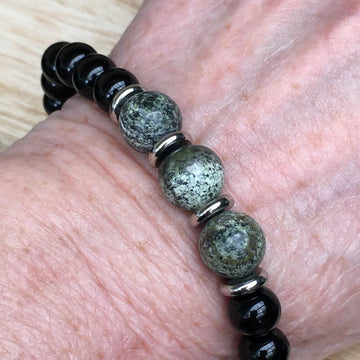 Men's Stretch Bracelet with Jasper