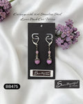 Sseau Beautiful! lavender Angelite and Czech glass dangle earrings with 304 stainless steel lever back wires.